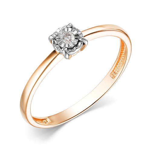 Золотое кольцо с бриллиантом