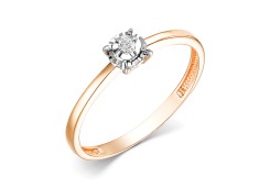 Золотое кольцо с бриллиантом