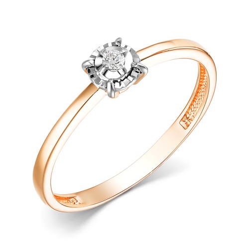 Золотое кольцо с бриллиантом