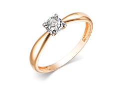 Золотое кольцо с бриллиантом