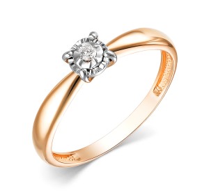 Золотое кольцо с бриллиантом