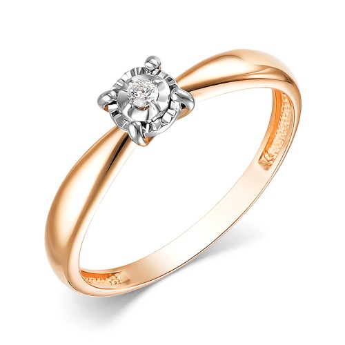 Золотое кольцо с бриллиантом