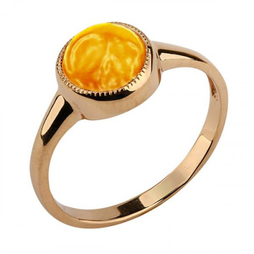 Золотое кольцо с янтарем