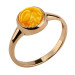 Золотое кольцо с янтарем