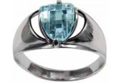 Серебряное кольцо с аквамарином