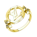 Кольцо из желтого золота с эмалью
