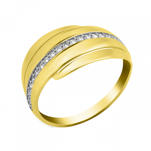 Золотое кольцо с фианитом