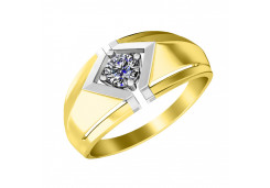 Золотое кольцо с фианитом
