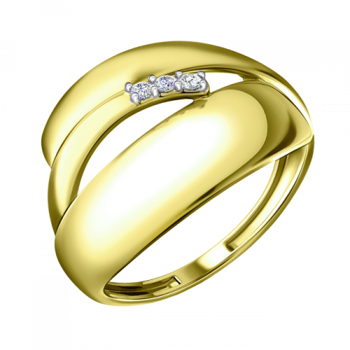 Золотое кольцо с фианитом
