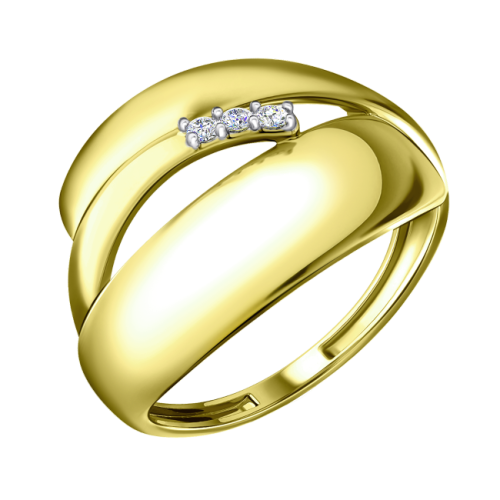 Золотое кольцо с фианитом