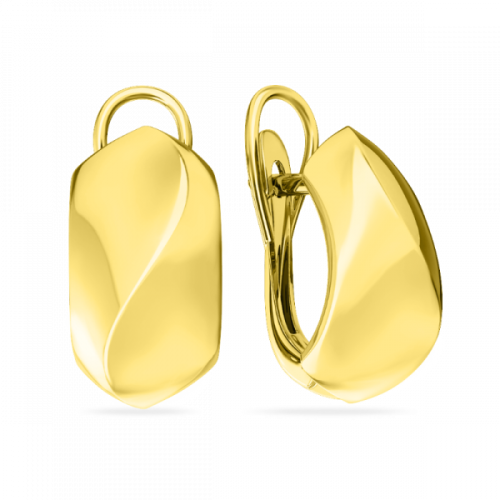 Серьги классические из желтого золота