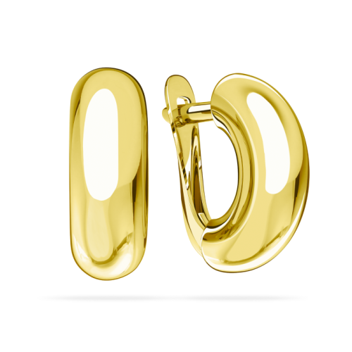 Серьги классические из желтого золота