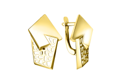 Серьги классические из желтого золота