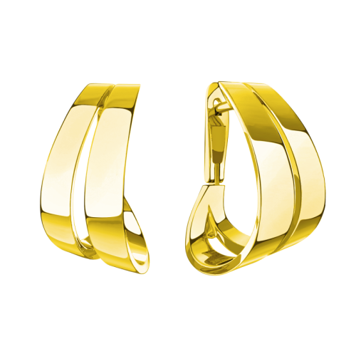 Серьги классические из желтого золота