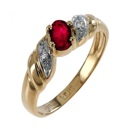 Золотое кольцо с рубином