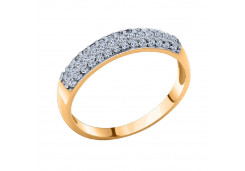 Золотое кольцо с фианитом