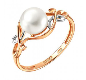 Золотое кольцо с жемчугом