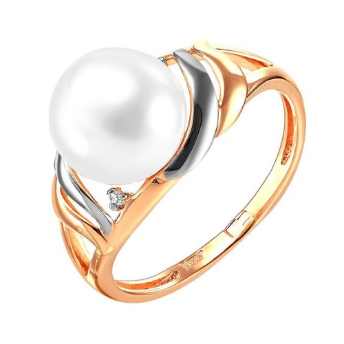 Золотое кольцо с жемчугом
