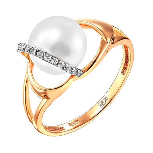 Золотое кольцо с жемчугом