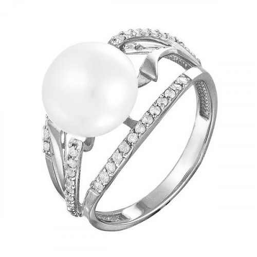 Серебряное кольцо с жемчугом