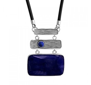Серебряное колье с содалитом
