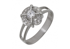 Серебряное кольцо с фианитом