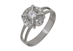 Серебряное кольцо с фианитом