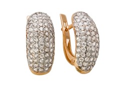 Золотые cерьги с фианитом