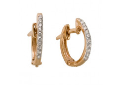 Золотые cерьги с фианитом