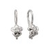 Серебряные cерьги классические с фианитом