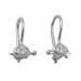 Серебряные cерьги классические с фианитом