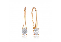 Золотые cерьги с фианитом