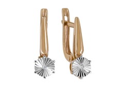 Золотые cерьги с фианитом