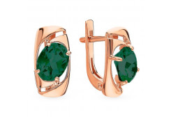 Золотые cерьги с турмалином