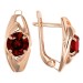 Золотые cерьги с гранатом