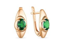 Золотые cерьги с турмалином