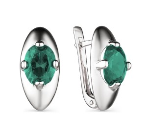 Серебряные cерьги с турмалином