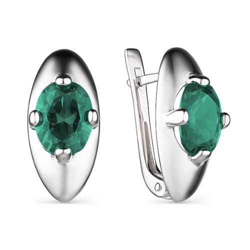 Серебряные cерьги с турмалином