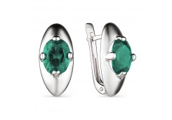 Серебряные cерьги с турмалином