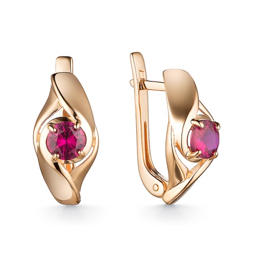 Золотые cерьги с топазом