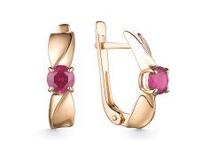 Золотые cерьги с топазом