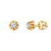Золотые cерьги пусеты (гвоздики) с фианитом