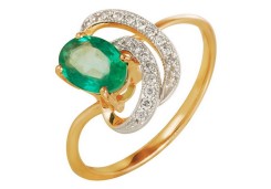 Золотое кольцо с изумрудом