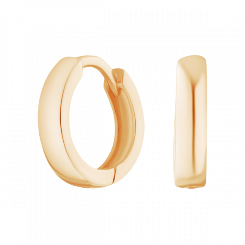 Серебряные cерьги классические с позолотой