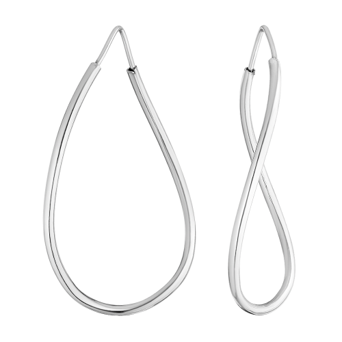 Серебряные cерьги конго