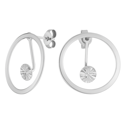 Серебряные cерьги пусеты (гвоздики)