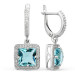 Серьги из серебра 925 пробы с топазом