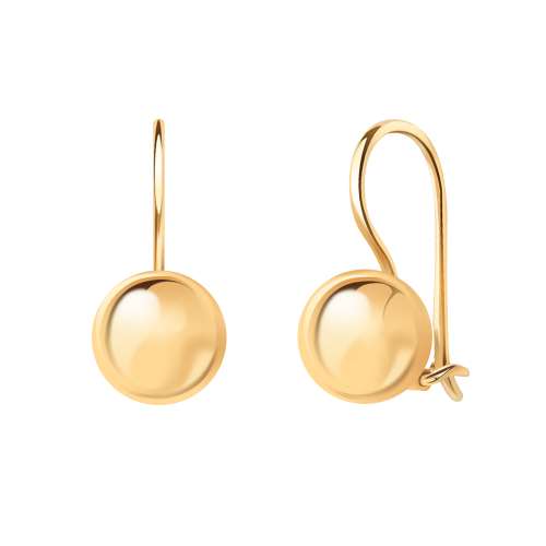 Золотые cерьги классические