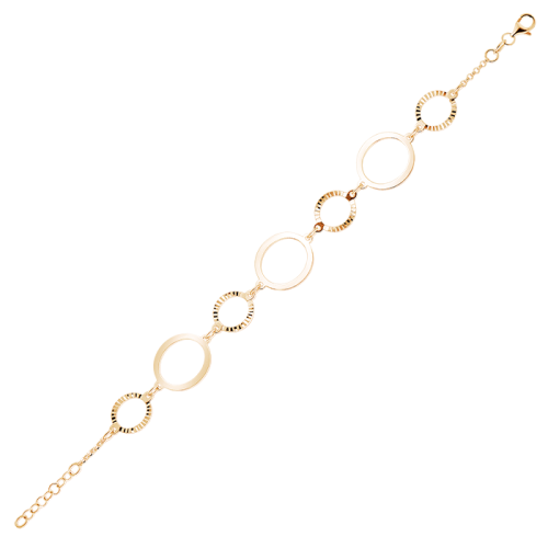 Серебряный браслет с позолотой