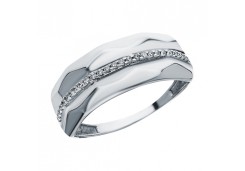 Кольцо из белого золота с фианитом